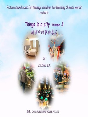 cover image of Picture sound book for teenage children for learning Chinese words related to Things in a city  Volume 3